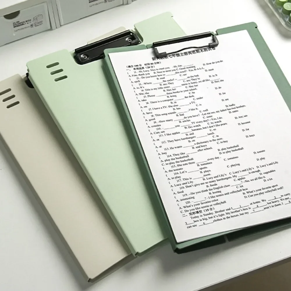 Multi Functional A4 Folder Clamp Storage Box, Writing Pad, Large Capacity Writing Storage Integrated Document Board Clamp Folder