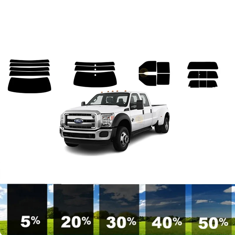 

precut Removable Window Tint Film For Car 100% UVR 5%-70%VLT Heat Insulation Carbon ﻿For FORD F-450 SUPERCAB 2 DR PU 2008-2016