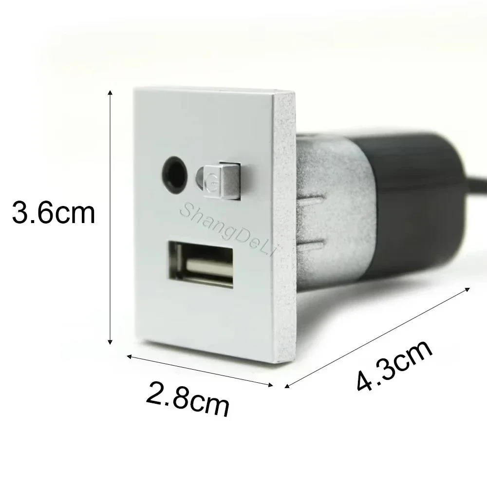 Mini USB AUX Audio Input Adapter Cable Car Media Interface Jack Replacement Switch For Ford Focus Mk2 2 2009 2010 2011