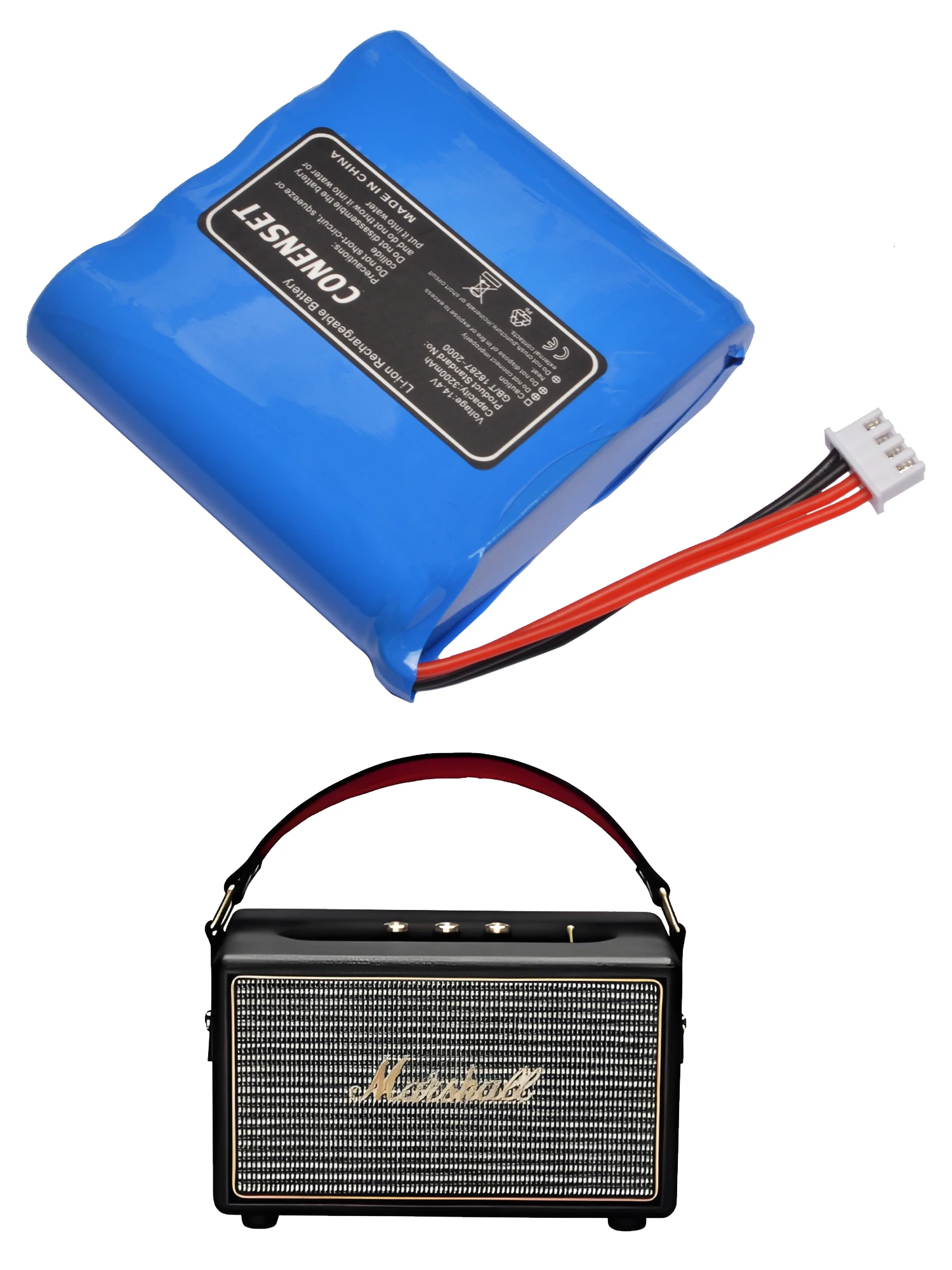 14.8 فولت 3200 مللي أمبير استبدال البطارية لمارشال كيلبورن سمّاعات بلوتوث بطاريات نموذج TF18650-2200-1S4PA #4