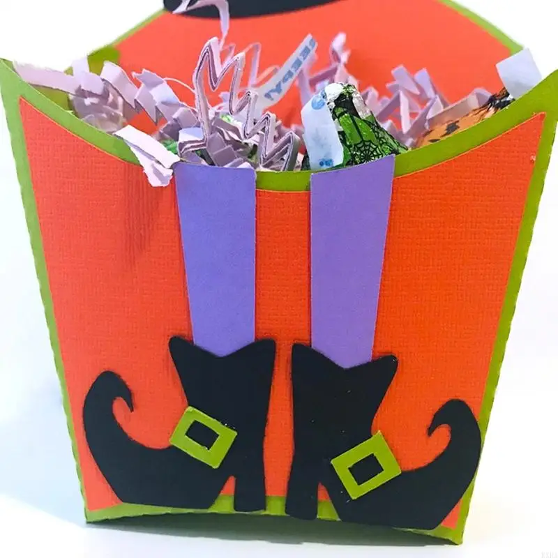 KXRA HALLOWEEN BOX การตัดโลหะตาย DIY แสตมป์งานฝีมือแม่พิมพ์แม่พิมพ์ลายฉลุสำหรับลายนูน