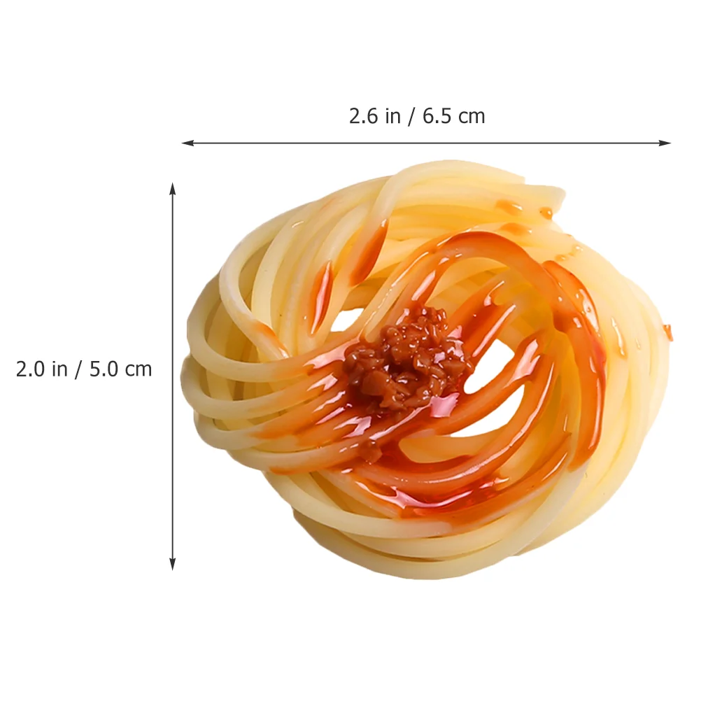 2 قطعة المعكرونة مع صلصة اصطناعية فيتوتشسين نموذج متجر السباغيتي الديكورات الزينة وهمية الغذاء البلاستيكية الجدول الطفل مقلد