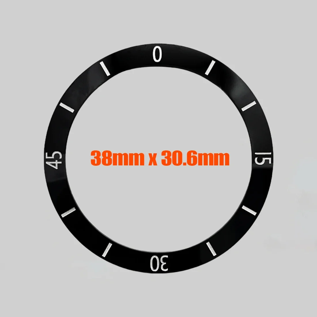 38x30.6 มม.สีขาวสีดําเซรามิค BEZEL แทรก Fit สําหรับ SUB SKX007 SKX009 SRPD นาฬิกา NH35 NH36 กรณีโค้งเซรามิค BEZEL แหวน