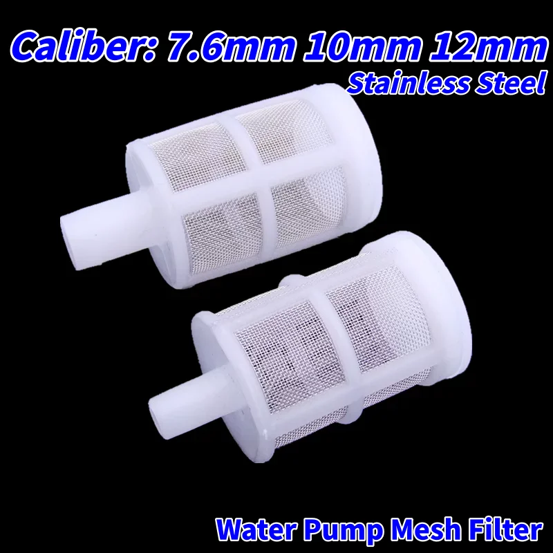 7.6/10/12mm Stainless Steel Hose Pipe Filter Car Wash Water Microfilter Filtration Supplies Diaphragm Pump Water Pump Net Filter