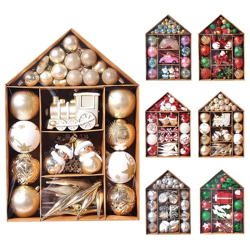 

70Pcs Christmas Ball Home Room Decoration Hanging Ball 2026 Christmas Tree Pendant Decor Party New Year Gift Accessories Navidad