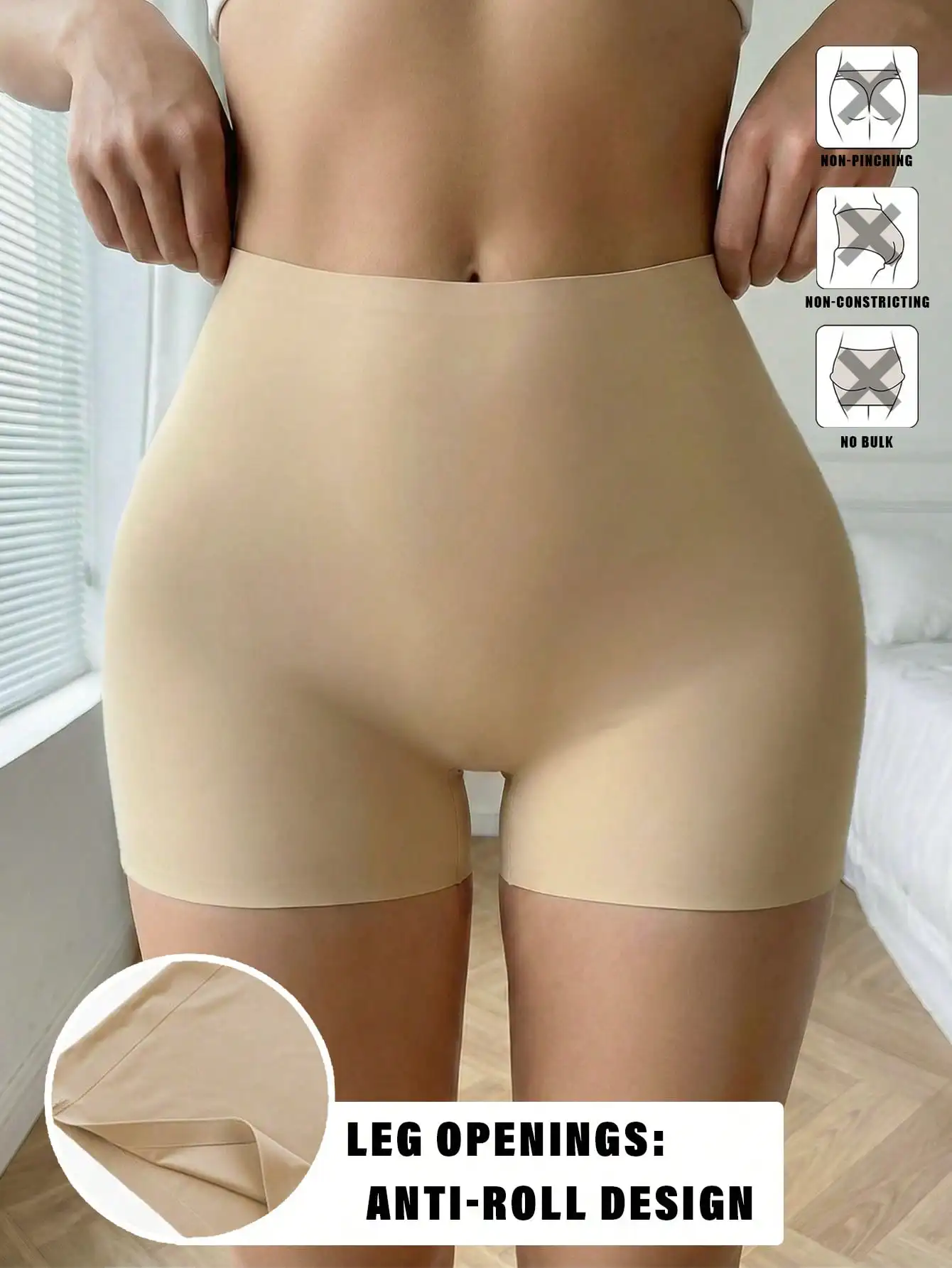 Women's Seamless High Waist Safety Shorts Breathable Comfortable Soft Skin-Friendly Shorts Ladies Yoga Underwear image 3