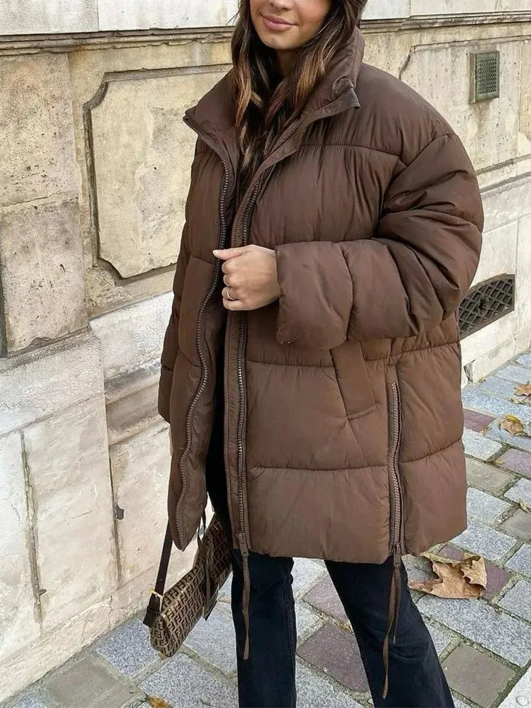 Women\'s Winter Jacket Khaki Thick Warm Parkas Oversized Coat For Women Winter Parka Puffer Jacket Cotton Padded Jacket Outwear
