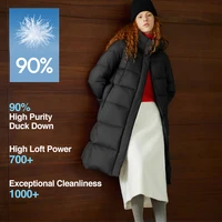 Semir Long Down Jacket Women Waterproof Hooded Coat 2025 Winter New Loose Girls' Jacket Multi-Color Thicken Windbrake Down Coat 3