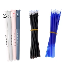 24pcs Animals Erasable Pen 0.5mm Erasable Pen Refills Rods Washable Stationery