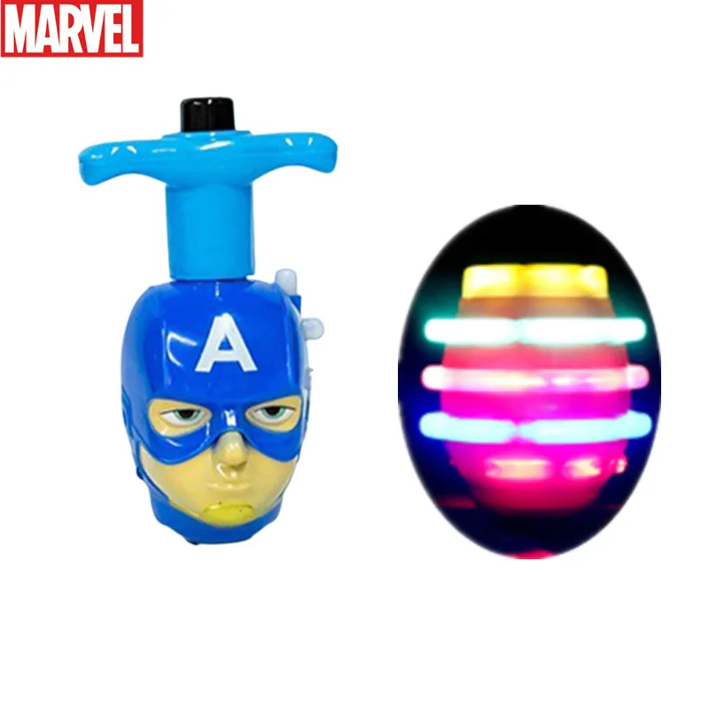 Anime Avenger Spiderman Gyro Toys Music Luminous Colorful Ironman Spinning Top Rotating Party Antistress Toy Kid Gift