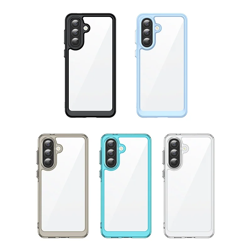 For Samsung Galaxy A57 Case Cover Samsung A57 Capas New Shockproof Phone Bumper Back Transparent Colour Frame Clear Samsung A57