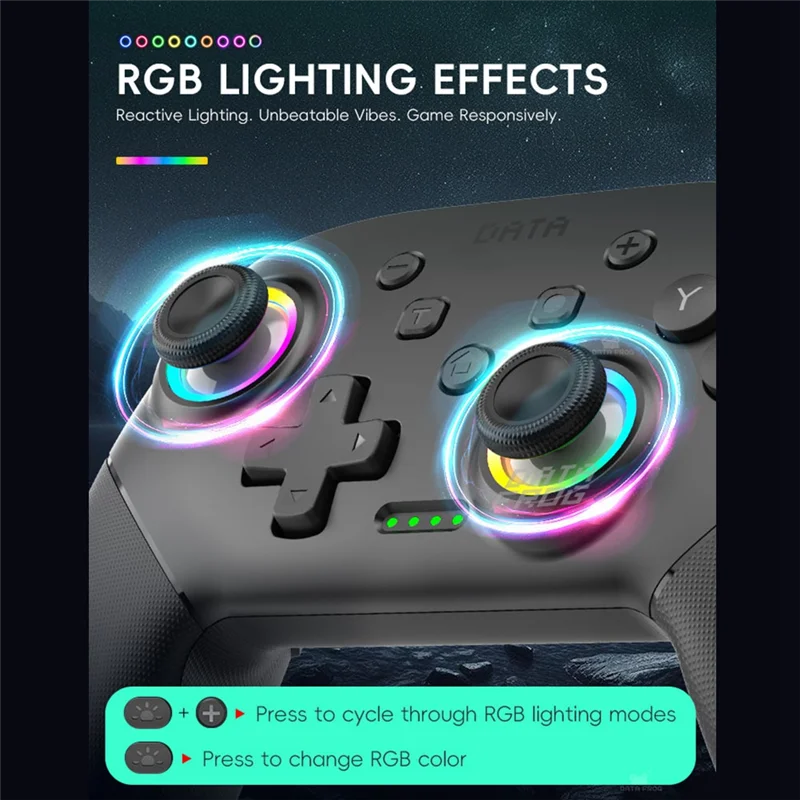 S80 para switch2/para switch lite/oled rgb controlador sem fio bluetooth 6 eixos + vibração + funcionalidade turbo