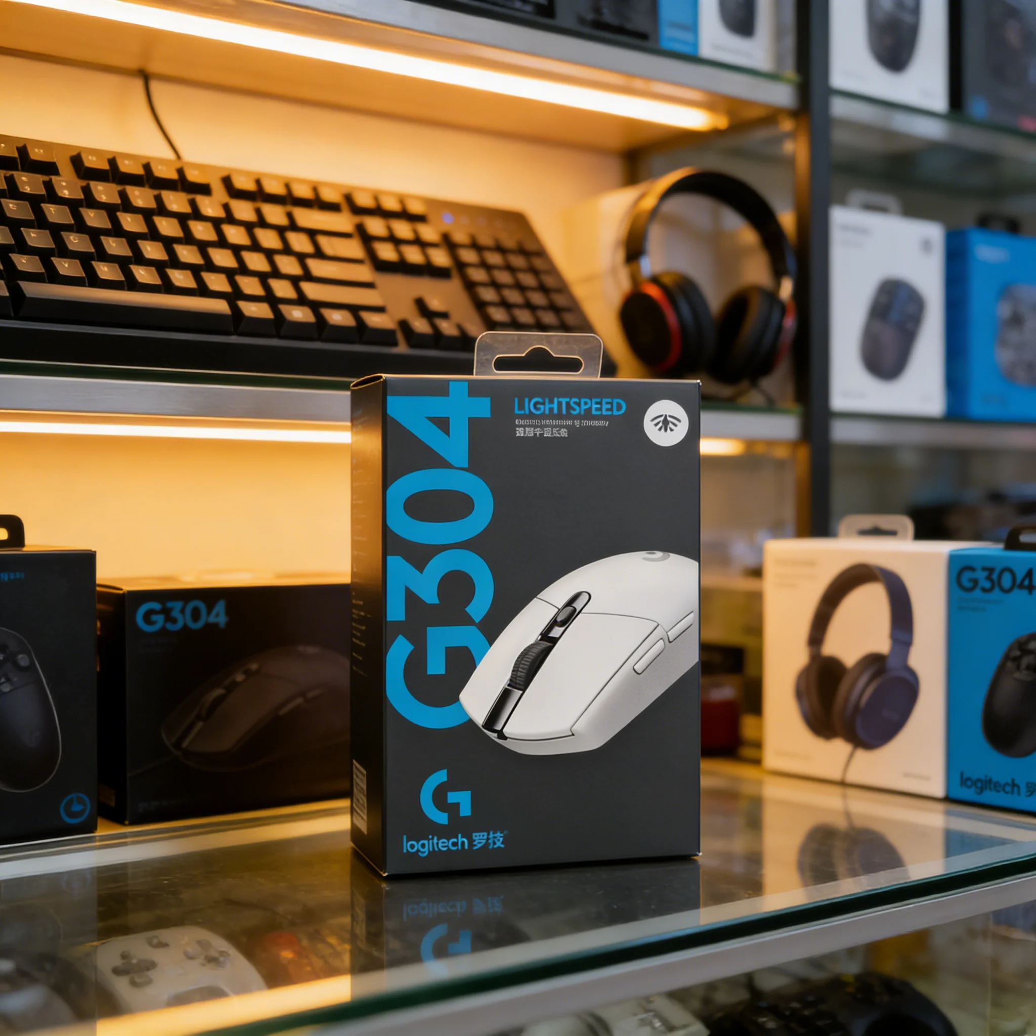 

Беспроводная мышь Logitech G304 Lightspeed, 12000 DPI, двухрежимная, устойчивая к поту, с длительным временем автономной работы, для киберспорта и офисного использования