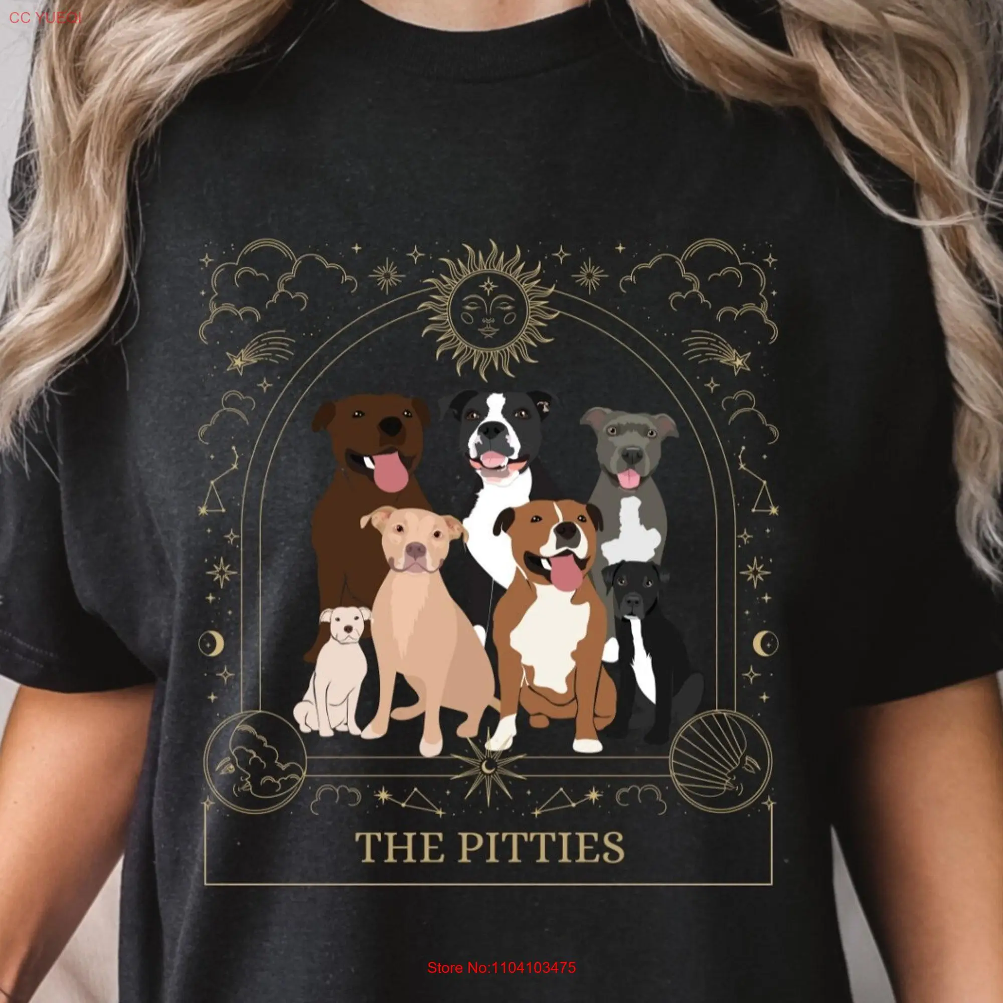 The Pitty tarot comfort colors t shirt Pitbull gifts lover rescue dog I love Pitbulls tee mom gift long or short sleeves