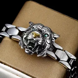 Bracelet Tiger Loyalty For Men's Brave Power Bracelets Man Boss Chain Bangles Trendy Punk High Quality Jewelry Set Accessories