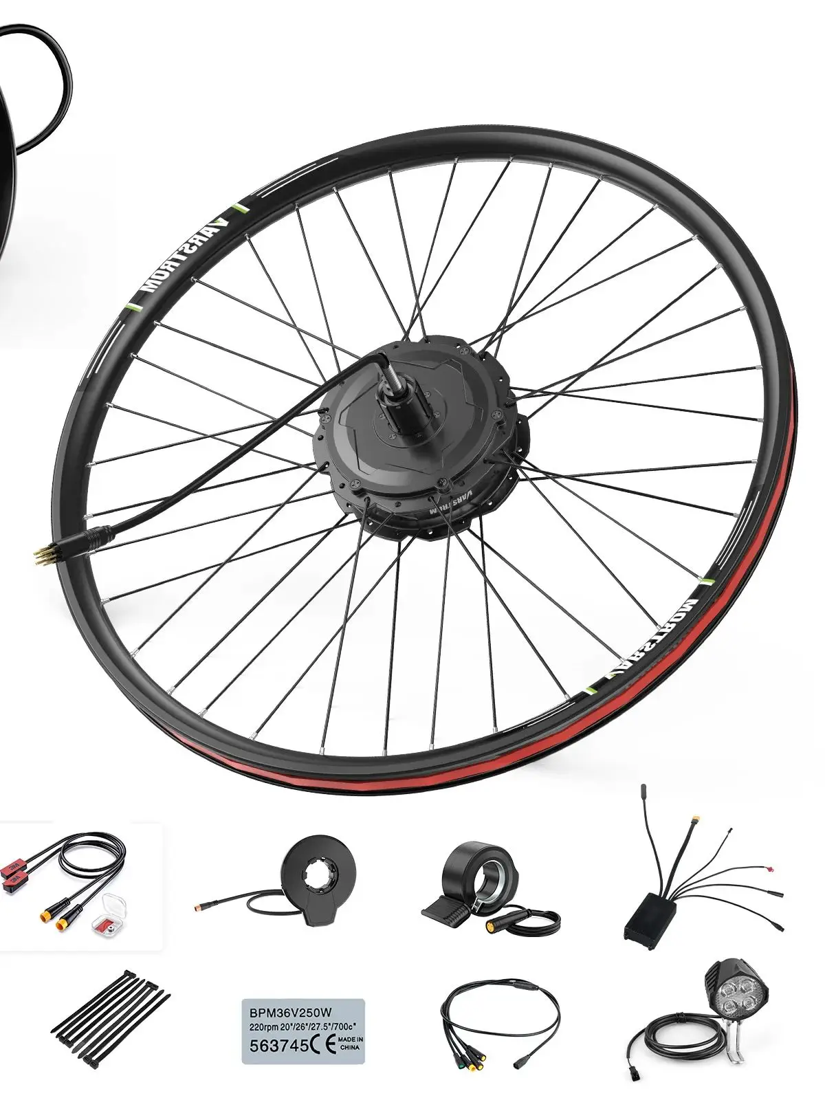 AliExpress varstrom Varstrom 125XVH Hub Rear Motor 48V 500W 750W High Torque 80Nm Up To 60KM/H Electric Bike Kits Conversion 20" 26" 27.5" 29" Wheel