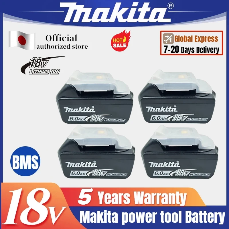 

Makita 18V 6.0Ah rechargeable battery, suitable for Makita BL1840 BL1830 BL1830B BL1850 BL1850B original power tool battery