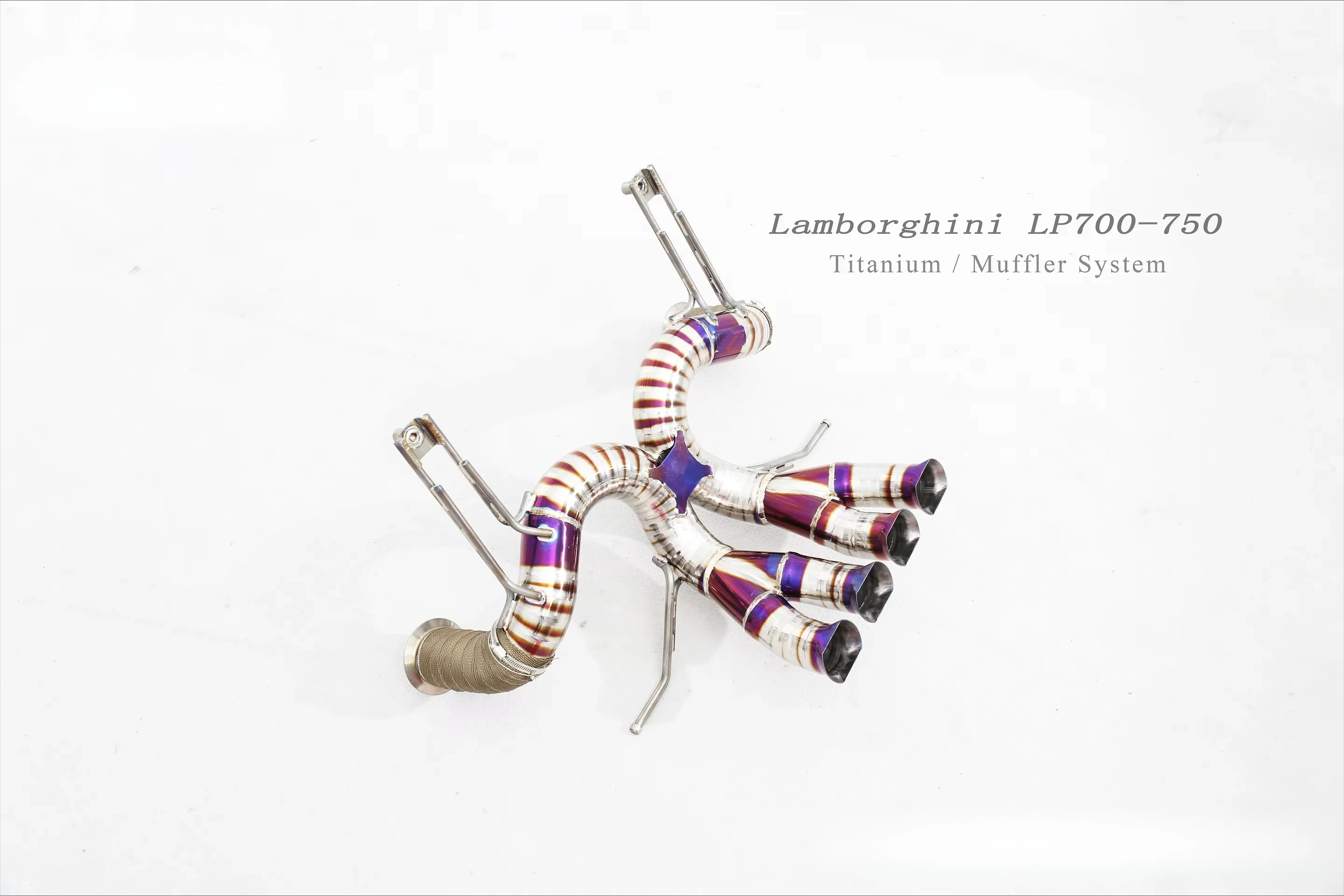 Titanium Exhaust System For Lamborghini Aventador LP700-750 6.5 V12 L539 Straight Pipe Titanium Exhaust Muffler System