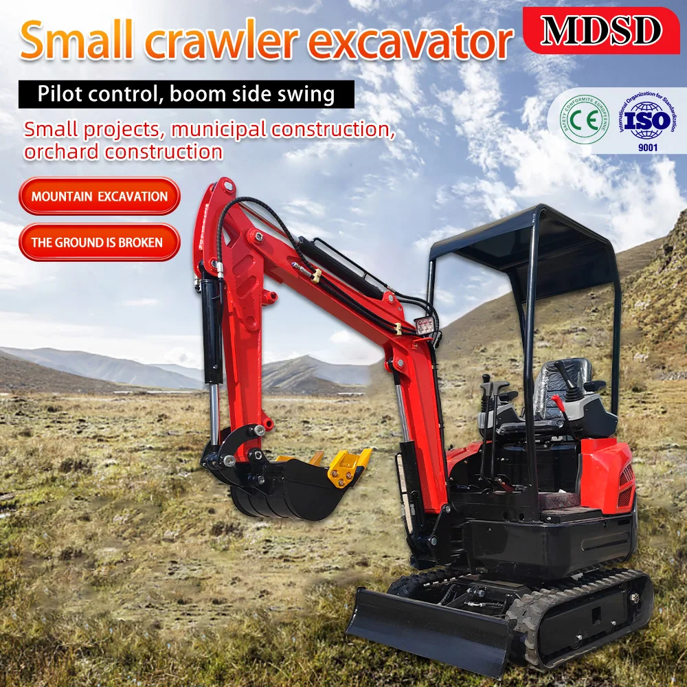 Excavator Mini Crawler 1500kg, Mini Bagger Hidrolik Diesel Mesin Euro 5, 1,5 Ton 2 Ton, Grosir Murah, Custom