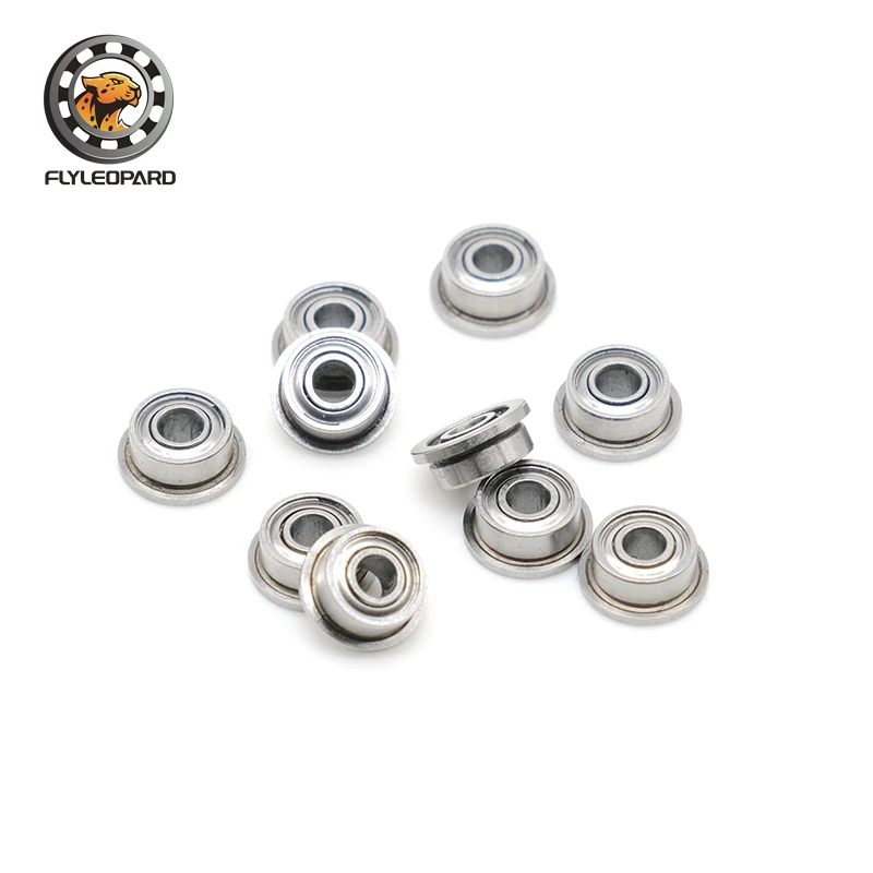 Rolamento de flange Rolamentos de esferas flangeados em miniatura, ABEC-7, MF52 Z ZZ, 2x5x2.5mm, 10 pcs