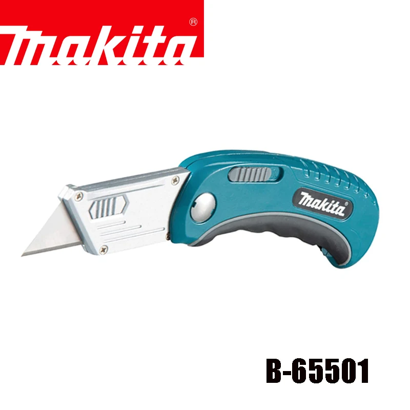 MAKITA Retractable Utility Knife Quick Change Folding with Safety Lock Comfortable Rubber Handle Blades Hand Tool Combination