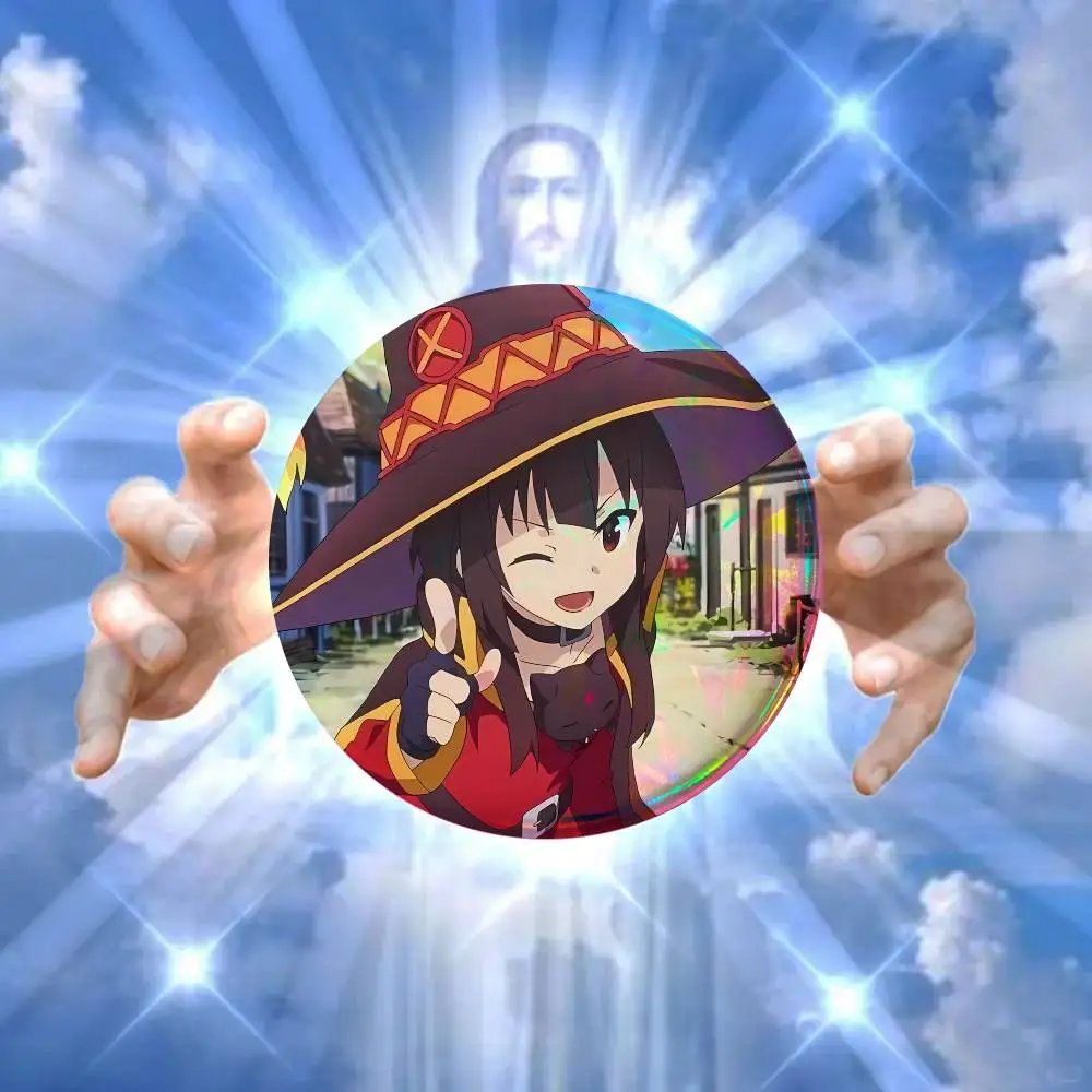 Anime M-MeguminS Anime Anime Enamel Pin Badge Cartoon Round Brooch Accessories on Backpack Gifts