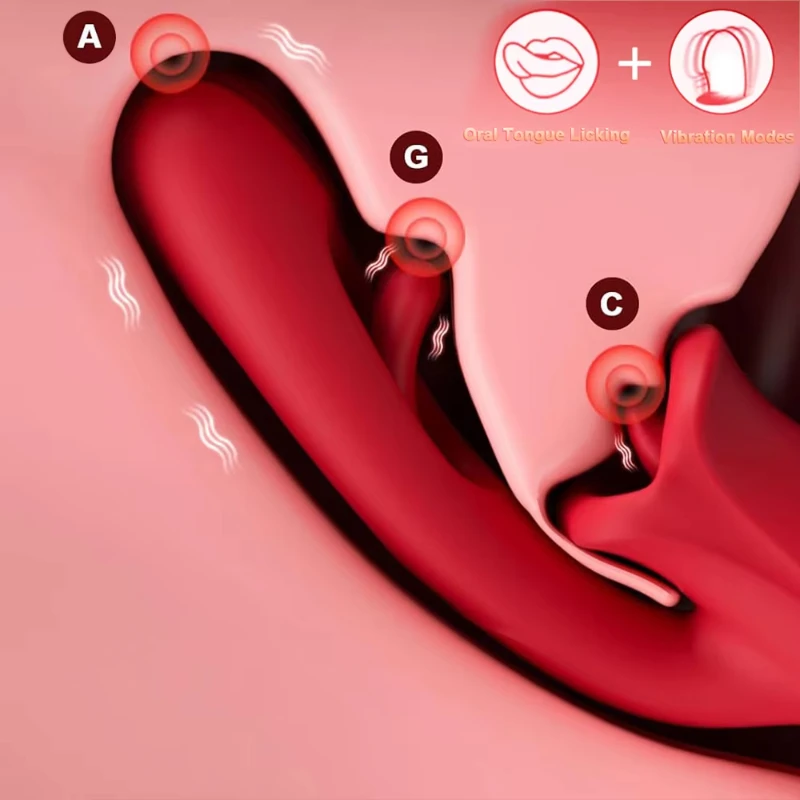 Weibliches Saugen, Zunge lecken, Klopfdildo, Vibrator, Klitoris, G-Punkt, Muschi-Stimulator, Vagina-Masturbator, Sexspielzeug für Paare