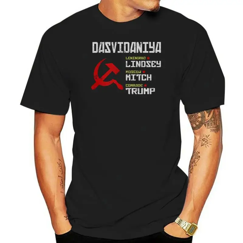 Dasvidaniya Leningrad Lindsey Moscow Mitch 2023 Protest Black T Shirt. ?Casual Print Fashion Tee Shirt