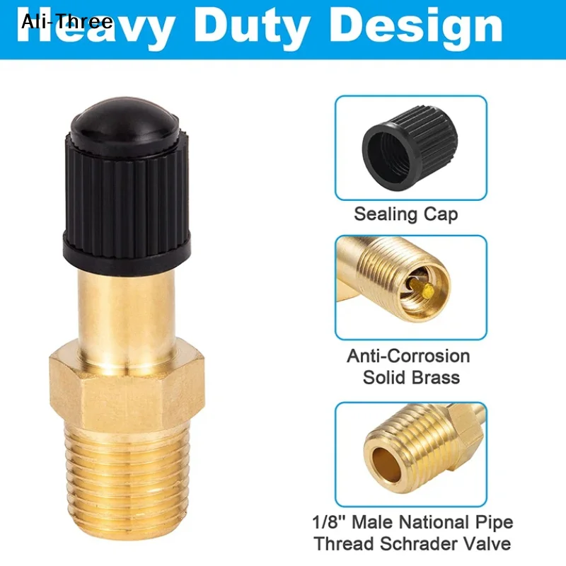 

1/4 NPT 1/8 NPT Воздушный компрессор Баки Наполняющий клапан Антикоррозийный латунный клапан (M) Автоматический клапан для шин Разъем для накачивания сердечника