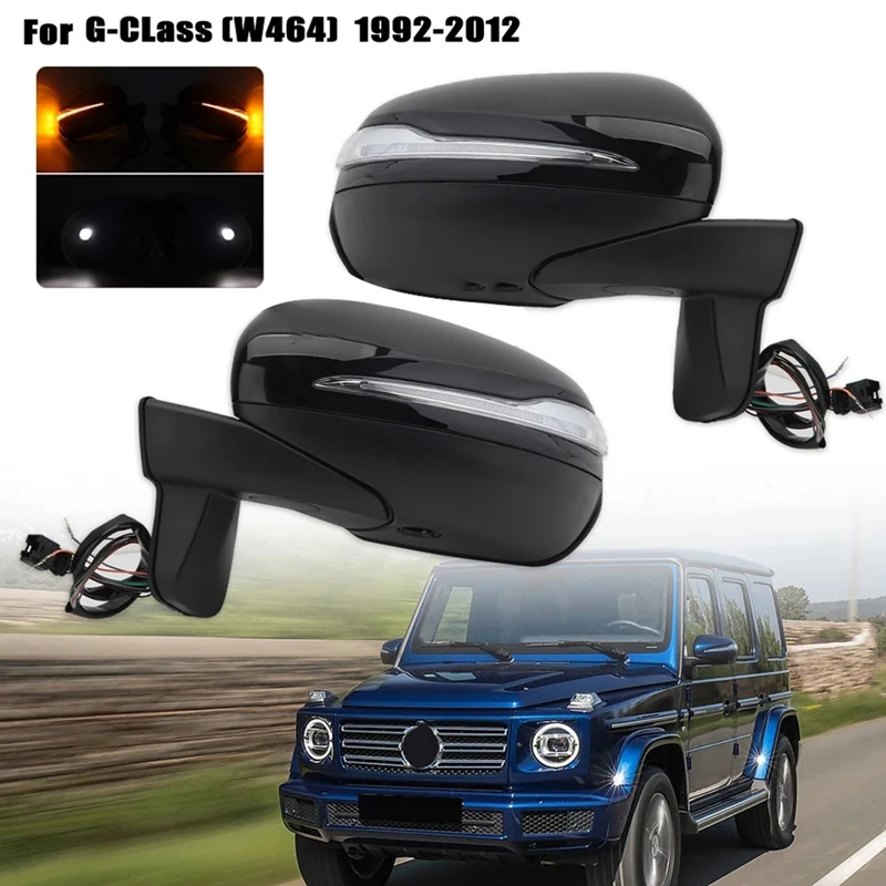 Power Folding Rearview Mirror Assembly For Mercedes-Benz G500 W463 G550 Upgrade W464 Outside Mirror Heating