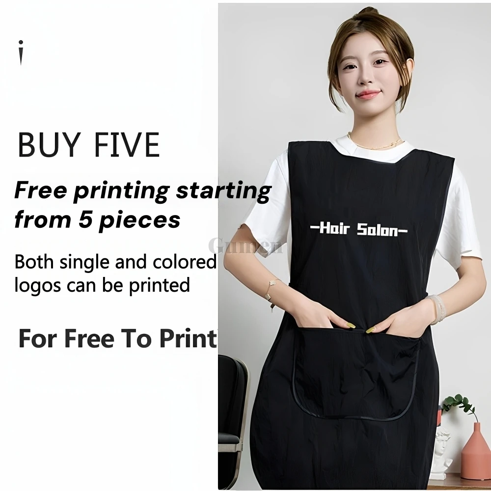 

8 стилей, парикмахерская, униформа для салона, фартук для парикмахера, моющийся профессиональный нейлоновый креповый парикмахерский фартук для салонов, зоомагазин, косметолог