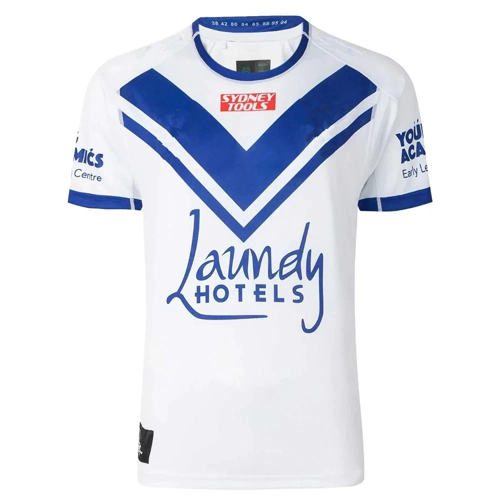 เสื้อแจ็กเก็ตรักบี้มีฮู้ด2024 Bulldogs เสื้อรักบี้ออสเตรเลียเสื้อยืดเข้ารูป5XL ไซส์ใหญ่