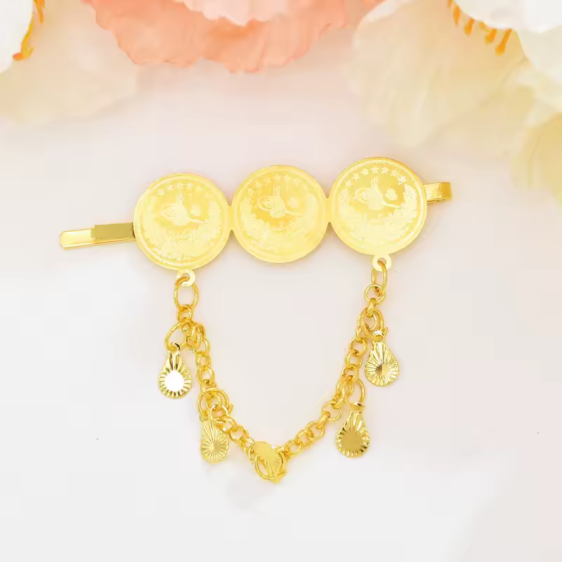 Ladies Metal Tassel Hair Clip Middle East India Style Coin Hair Accessories Bohemian Wedding Party Hairpins - Image 5