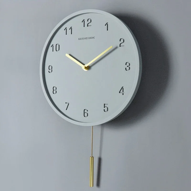 Large Clockwork Wall Clock Living Room Metal Mechanic Modern Wall Clock Home Decor Digital Horloge Murale Bedroom Decoration