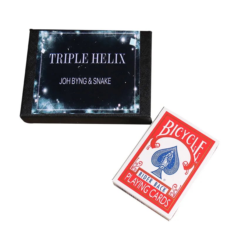 Triple Helix Magic Tricks Playing Cards Poker Decks Appearing Close Up Street Illusion Gimmick Mentalism Puzzle Toy Magia Card