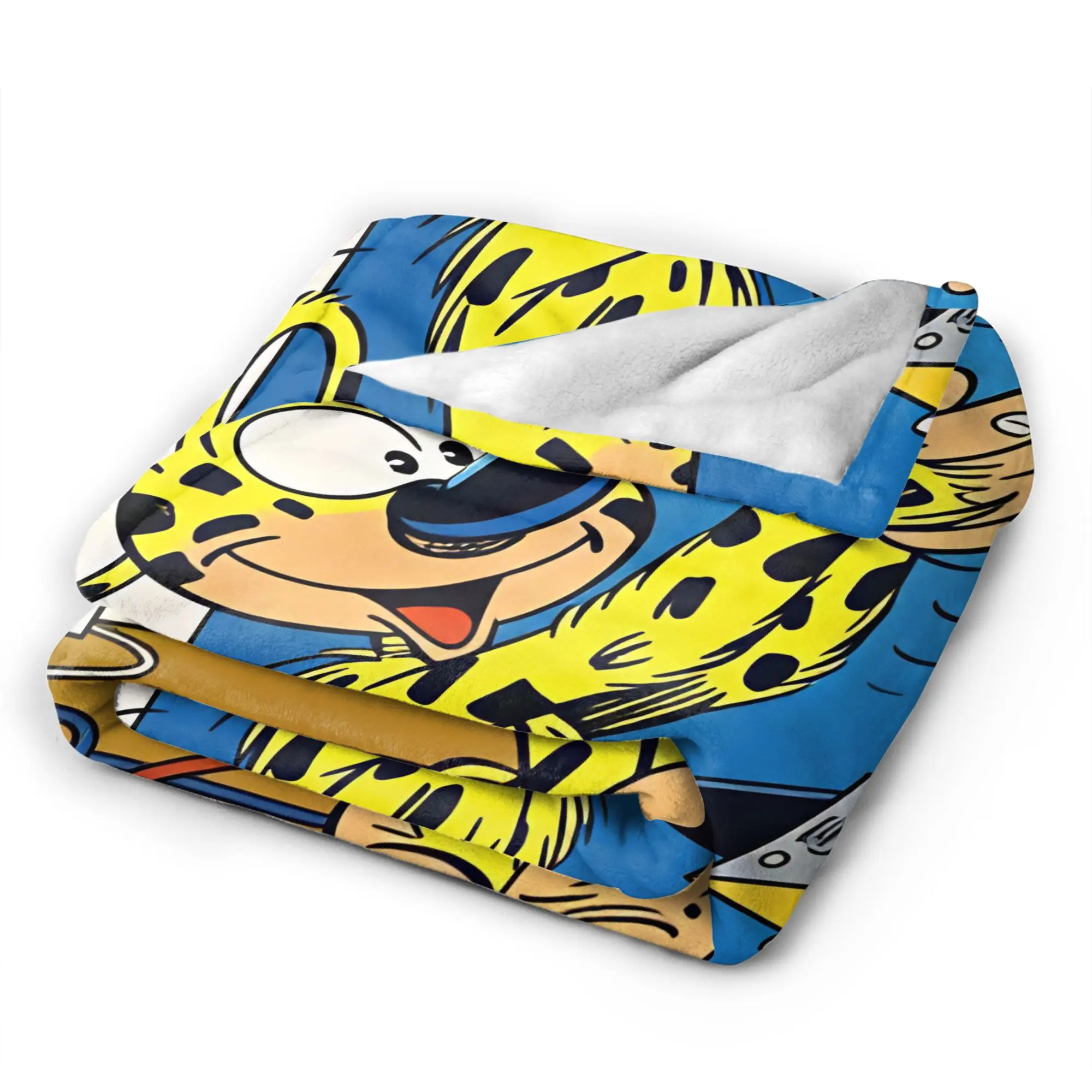 Funny Marsupilamis   Flannel Blanket Autumn  Super Soft Throw Blanket for Girls Boys Outdoor Print Bedspread Sofa Bed Cover
