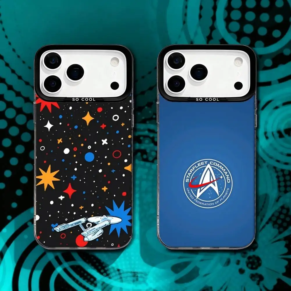 

S-Star T-Trek Space Ships Phone Case For iPhone 17,16,15,14,13,12,X,8,Pro,Max,Plus,SE4,Air,Mini HD Black IMD Matte