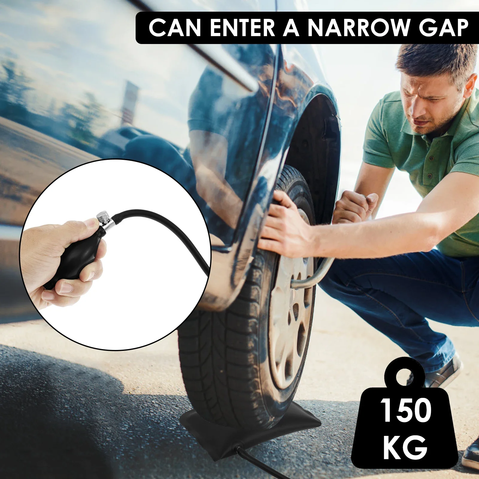 Car Door Window Inflatable Airbag Installation Positioning Air Cushion Wedges Locksmith Tool Car Door Window Repair Open Unlock