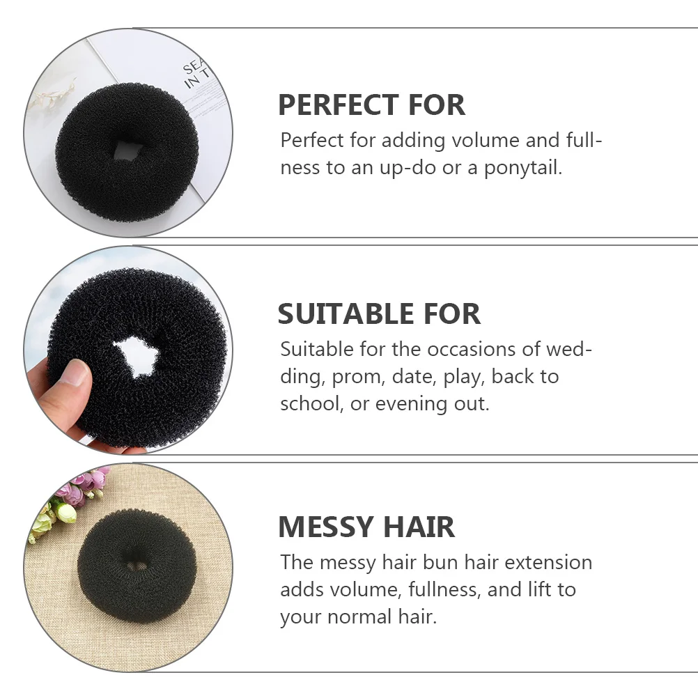 15pcs Donut Bun Maker Set Thickening Ring For Updo Ponytail Half Bun Volume Boost With Elastic Hair Ties Hair Styling Tool