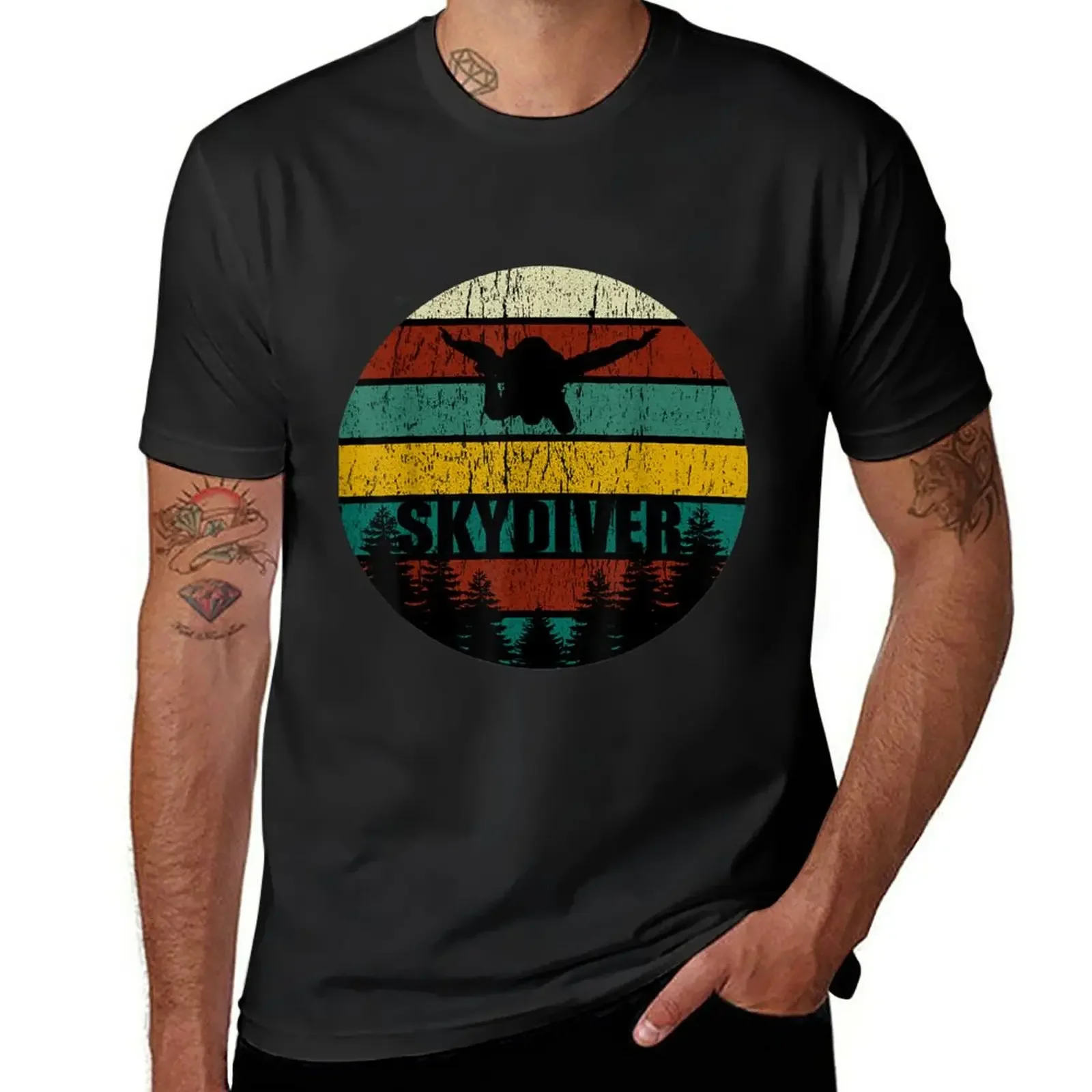 Vintage Skydiver tshirt Skydive Parachuting Gift skydiving T-Shirt aesthetic clothes blacks mens big and tall t shirts