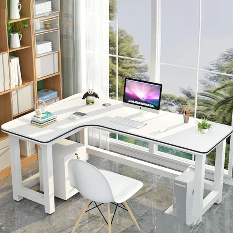 White Save Space Office Desk Modern Designer Wooden Study Luxury Office Desk Decoration Meuble Bureau Lounge Suite Furniture