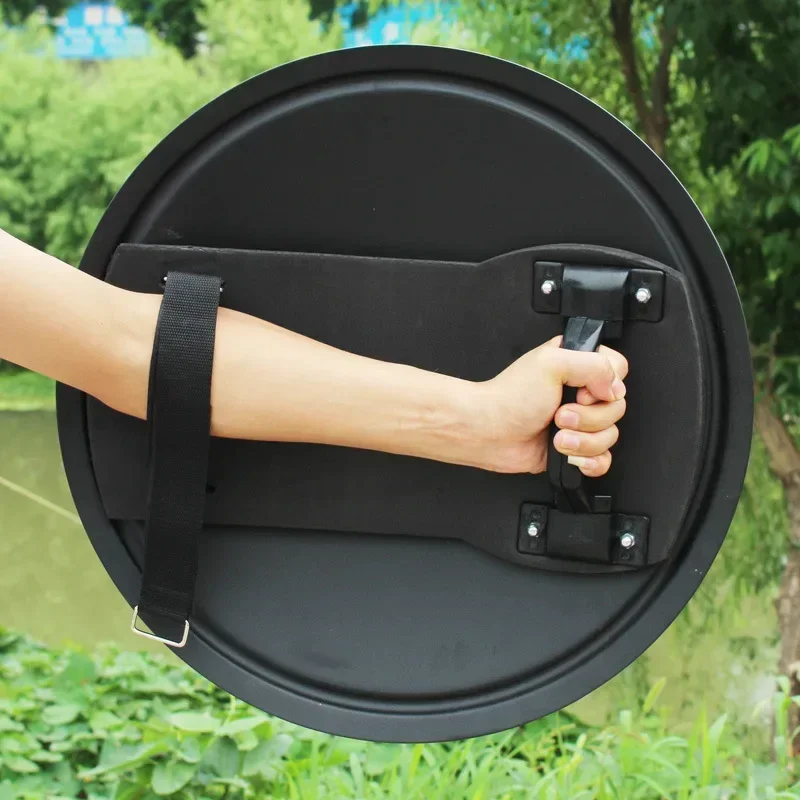 Drop ShippingMetal Tactical Handheld Aluminum Alloy Round Shield Riot Shield Round Tactical Shield Security Equipment Security E