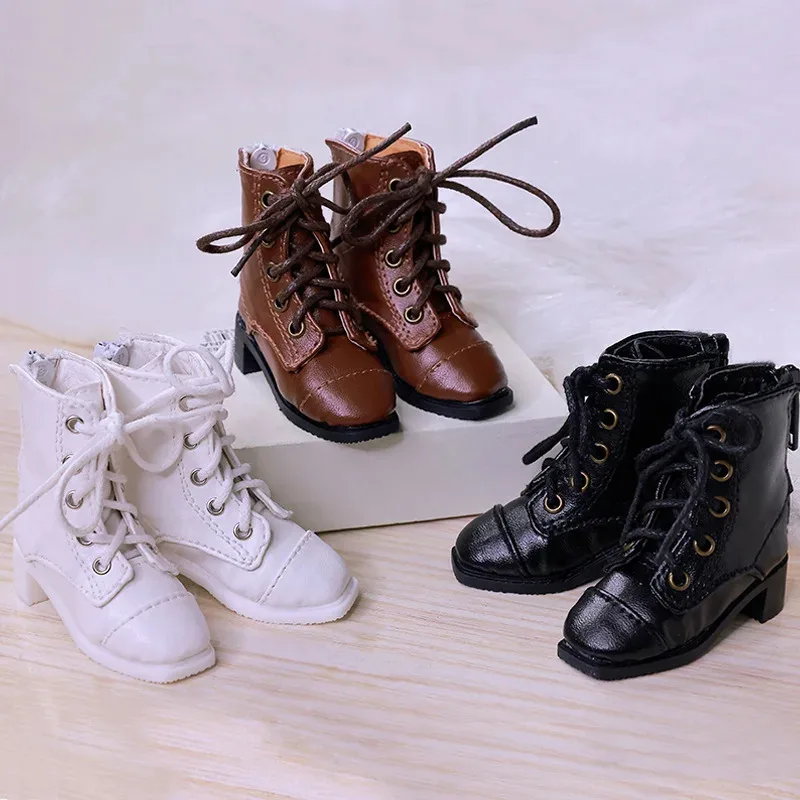 

1/4 Bjd Dollfie Shoes Handmade 6.3cm * 2.6cm Fashion Premium Leather Shoes High Top Flat Shoes For Dream Mid Dod Dollmore Luts
