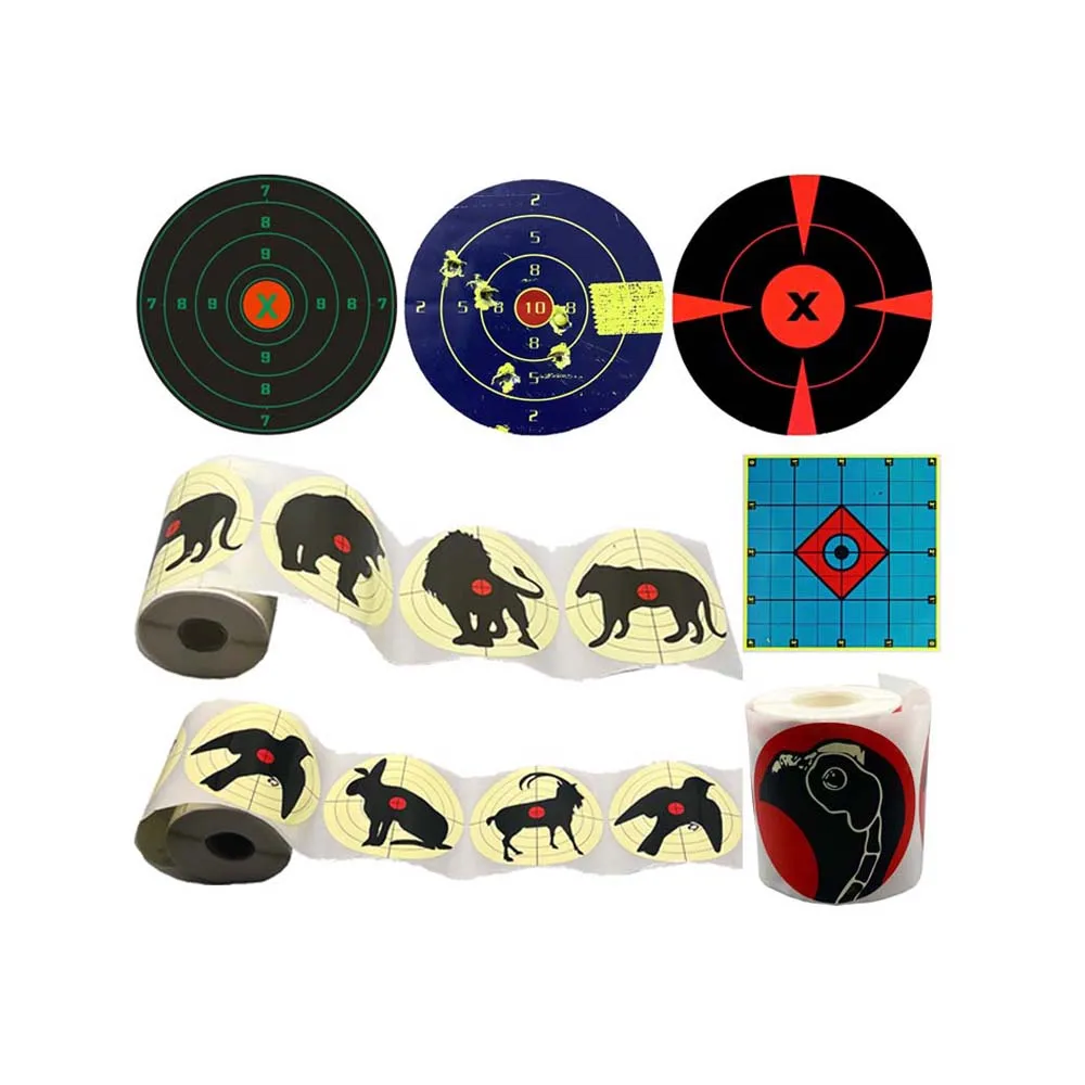 4 Inch SplatterBurst Sticker Shooting Targets Reactive Color-Impact 200Pcs/Roll Outdoor N Indoor Sports Hunting Games