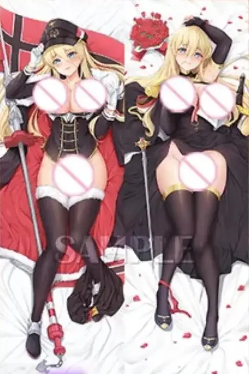 Dakimakura Bismarck Anime Körperkissenbezug, doppelseitiger Druck, lebensgroßer Kissenbezug, Geschenke