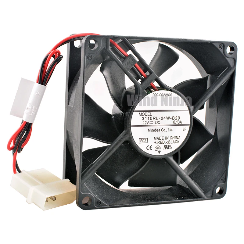 3110RL-04W-B20 8cm 80mm fan 80x80x25mm DC12V 0.13A Dual ball bearing axial flow fan cooling fan for chassis power supply CPU