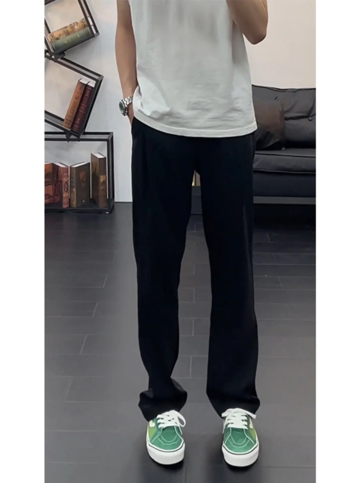 

Мужские летние тонкие повседневные брюки в американском уличном стиле CleanFit, прямые брюки с эффектом похудения, модные