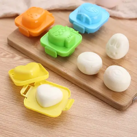 1 Pcs 삶은 계란 금형 귀여운 만화 DIY 계란 반지 금형 도시락 제조기 커터 Decoratin 쌀 공 주방 액세서리 주방