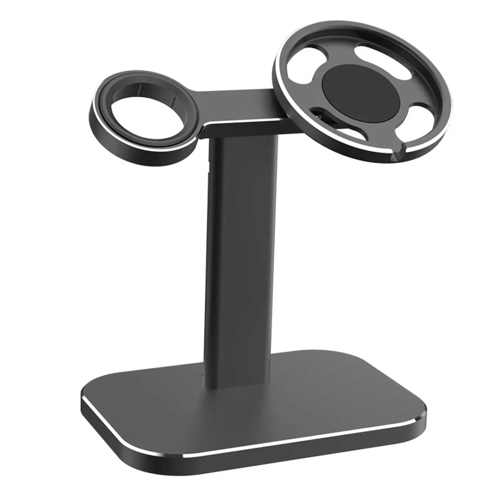 

2 in 1 Wireless Charger Stand Adjustable Aluminum Alloy Cell Phone Holder Bracket for for Apple Watch 7/6/SE/5/4/3/2/1