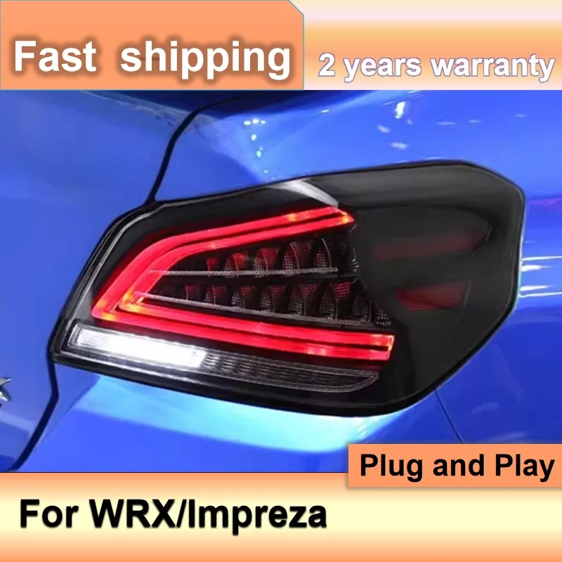 Car Accessories for Subaru WRX 2016 Taillights 2013-2020 Impreza Tail Light Rear DRL Fog Brake Turn Signal Reversing